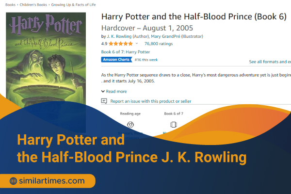Books Similar to Harry Potter: Ultimate 10 Novels to Read Harry Potter and the Half-Blood Prince J. K. Rowling