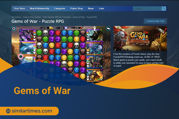 Games Similar to Candy Crush: 10 Amazing Alternatives Options Gems of War