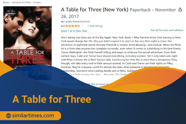 Books Similar to 50 Shades of Grey: Literature Pieces with Romantic Tases A Table for Three