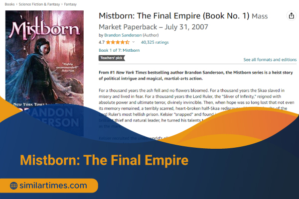 Books Similar to Fourth Wing: Top 20 Fantasy Novels Mistborn The Final Empire