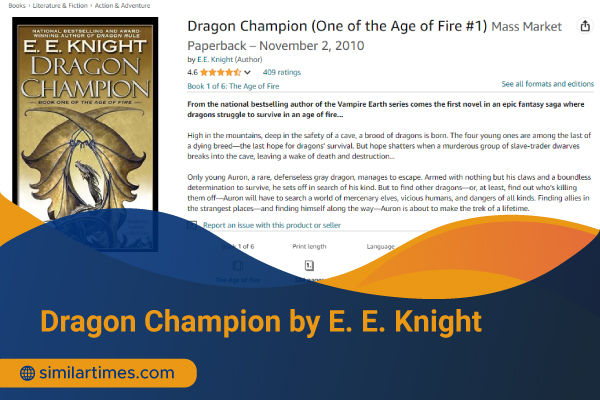 Books Similar to Eragon: Top 20 Fantasy Reviews to Read Dragon Champion by E. E. Knight