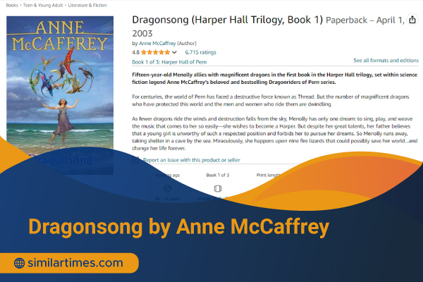 Books Similar to Eragon: Top 20 Fantasy Reviews to Read Dragonsong by Anne McCaffrey
