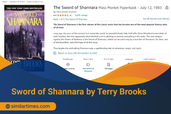 Books Similar to Eragon: Top 20 Fantasy Reviews to Read Sword of Shannara by Terry Brooks