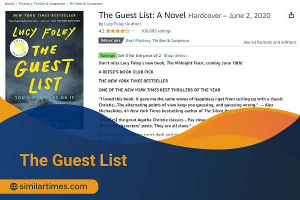 Books Similar to The Silent Patient: Top 20 Thriller Novels The Guest List